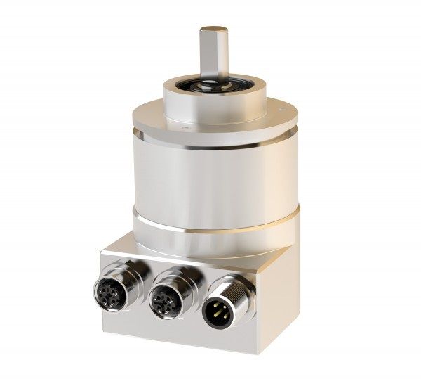 Key features of TRK series:

6 sizes: 58 mm, 64 mm, 65 mm, 66 mm, 105 mm, 125 mm;
Contactless, wear-free sensor system according to the Hall principle;
High vibration and shock resistance thanks to the robust mechanical design;
Resolution: 4096 steps / 360° <) – 12 bit (13 bit optional);
Dual-chamber system for separating the rotor and electronics;
Protection grade: up to IP 69K;
Option: Draw wire version with integrated encoder: TRK125-D;